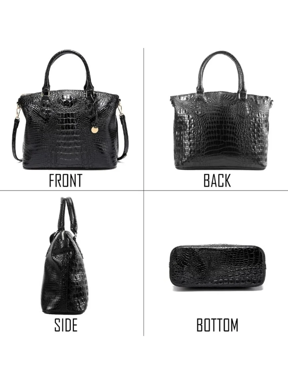 Stylish Crocodile Handbag for Women | Chic Satchel Purse with Shoulder Strap